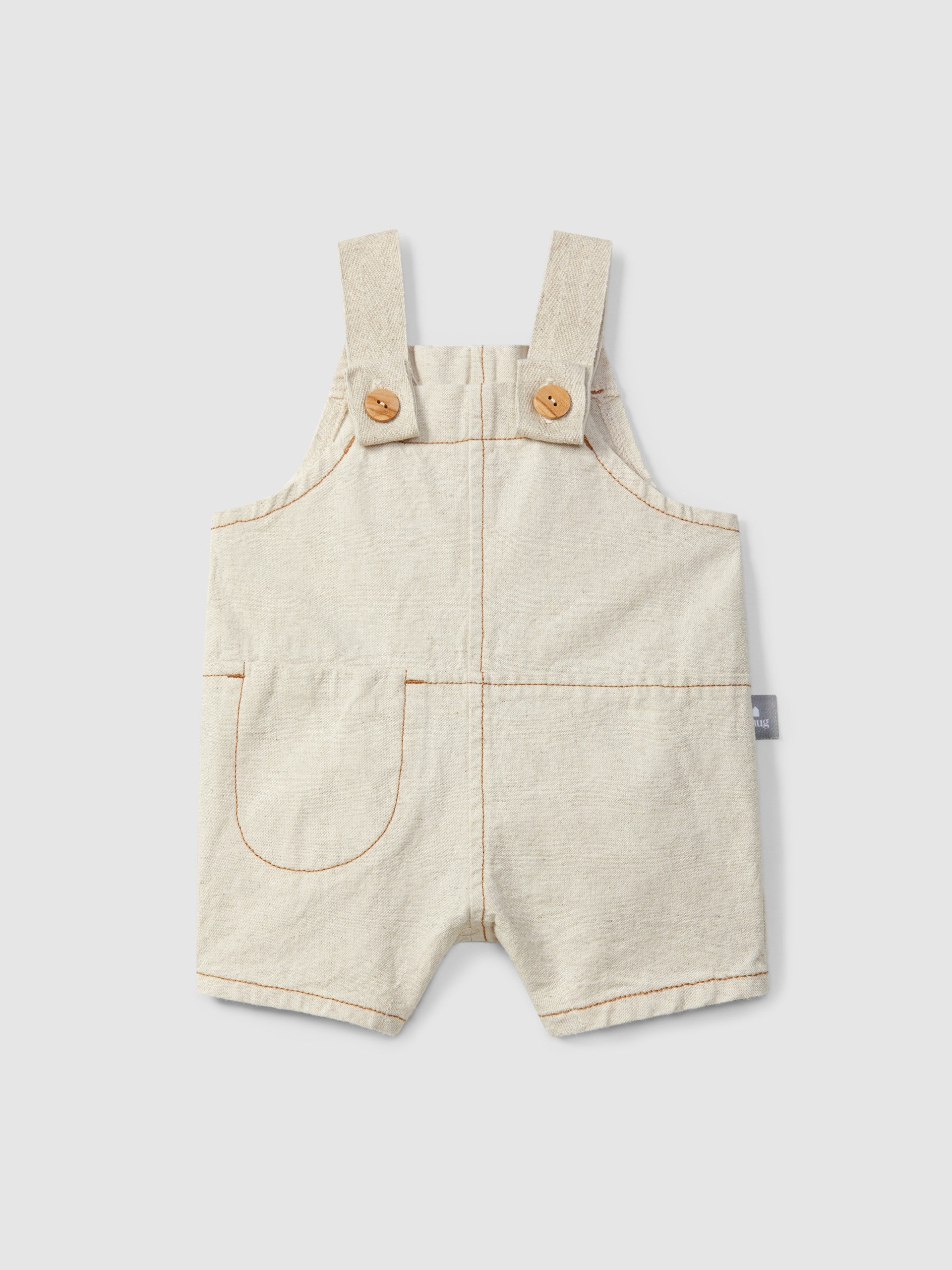 Salopette Corta Canvas Cotone Lino Neonato Salopette