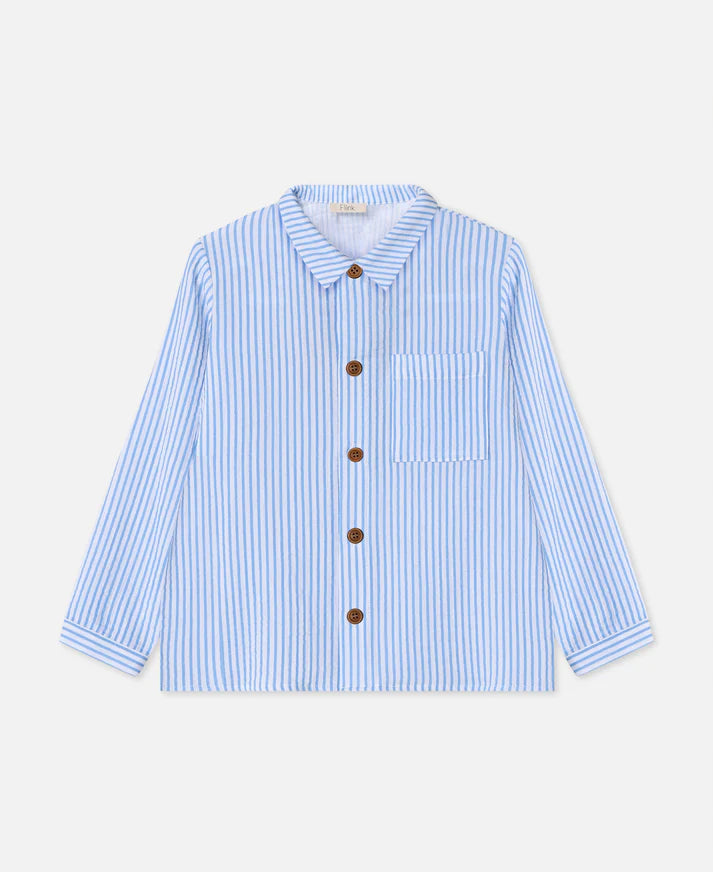Camicia a righe manica lunga camicia