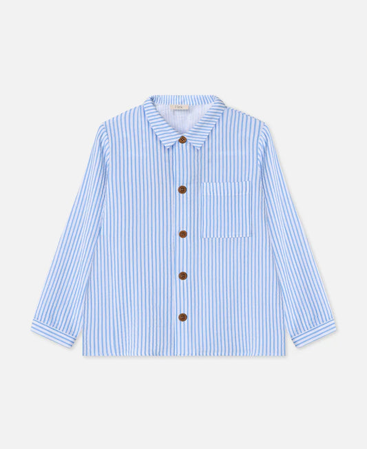 Camicia a righe manica lunga camicia