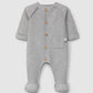 Tutina in pile di cotone biologico grigio Tutina