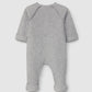 Tutina in pile di cotone biologico grigio Tutina