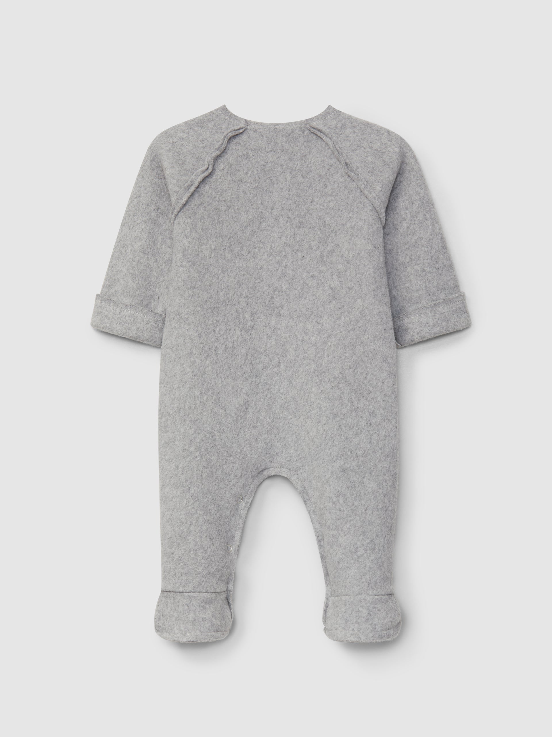Tutina in pile di cotone biologico grigio Tutina