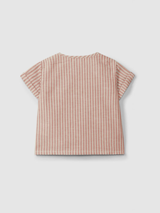 Camicia in tessuto rigato camicia