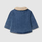 Giacca in jeans con colletto di pelliccia rimovibile