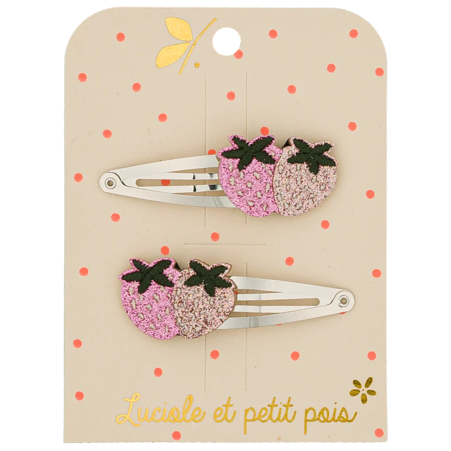 Mollette fragole rosa