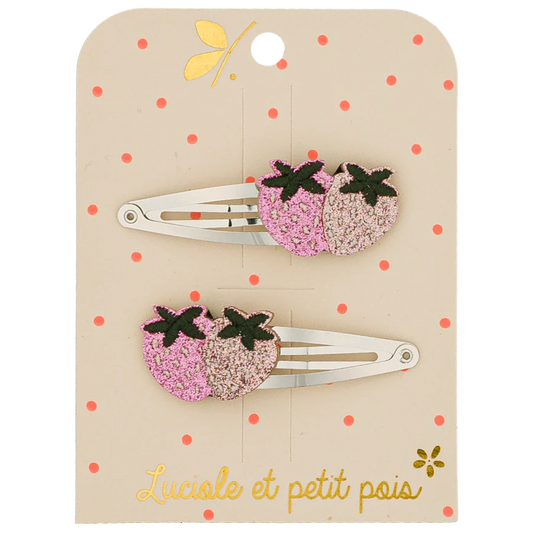 Mollette fragole rosa