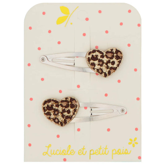 Mollette cuori leopardati