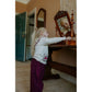 Nova cardigan con ricamo e volant