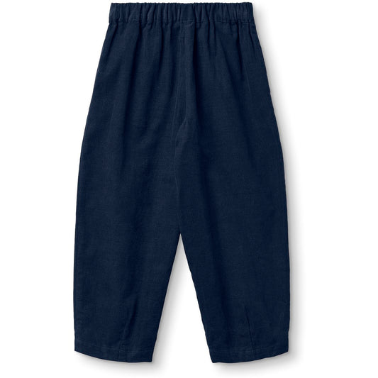 Pantaloni in Velluto Blu – Cotone 100% con Elastico in Vita e Tasche