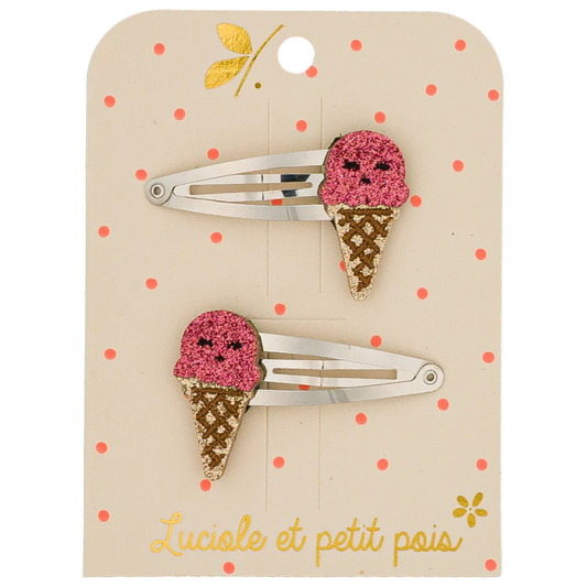 Mollette gelato al lampone fermacapelli