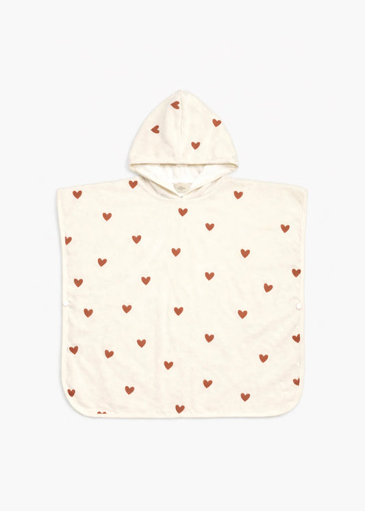 Poncho asciugamano cuori Poncho