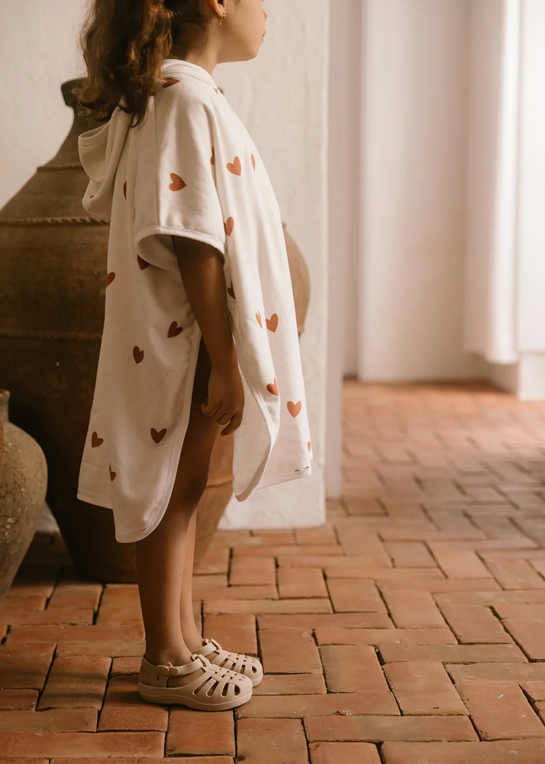 Poncho asciugamano cuori Poncho