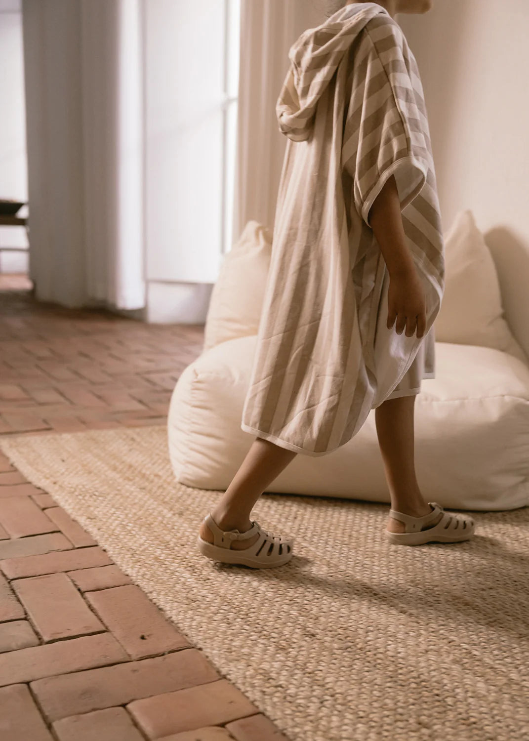 Poncho asciugamano a righe Poncho