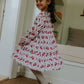 Vestito con ciliegie brillantinate