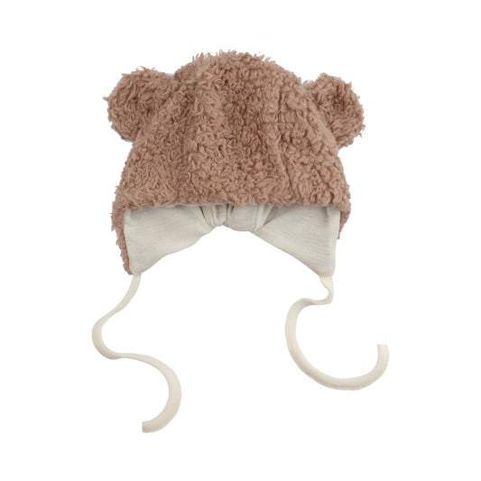 Cappello in peluche con fodera in lana merino