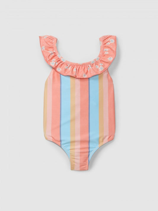 Costume intero con righe colorate costume