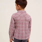 Camicia a quadri bordeaux