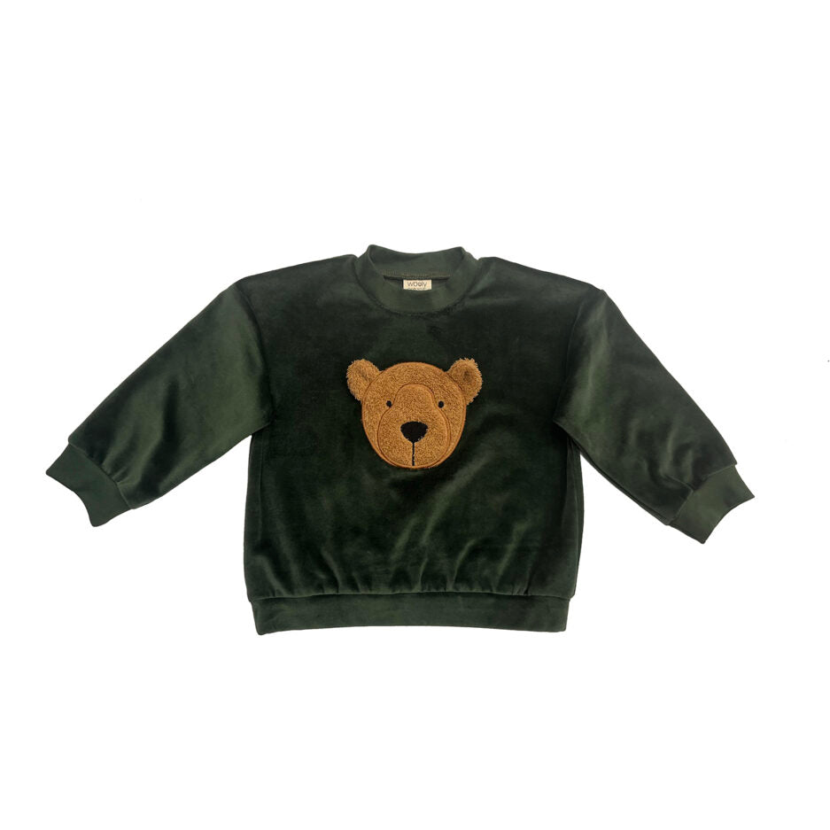 MAGLIA OVERSIZE IN VELLUTO CON TEDDY