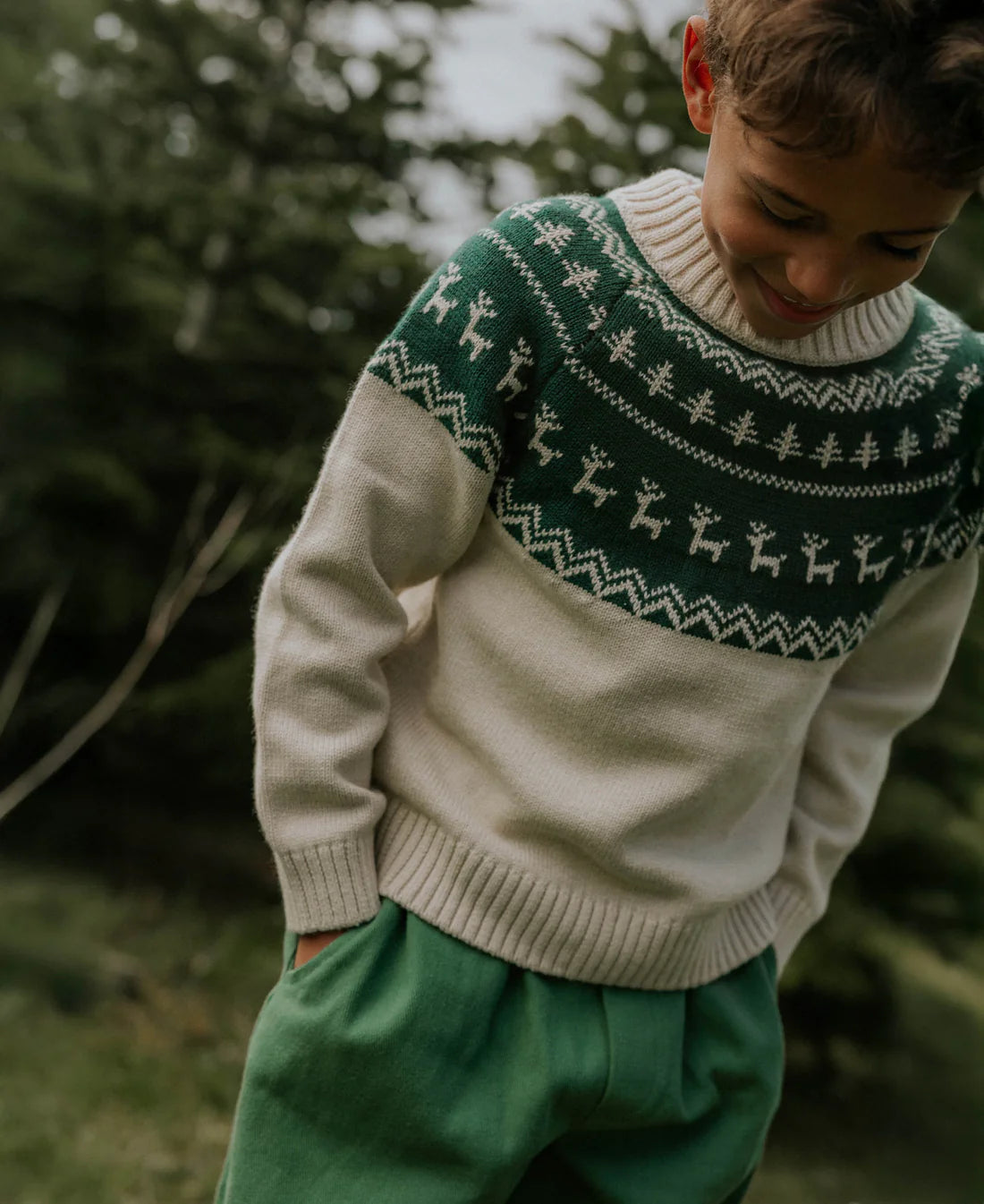 Maglioncino con motivo nordico maglioncino