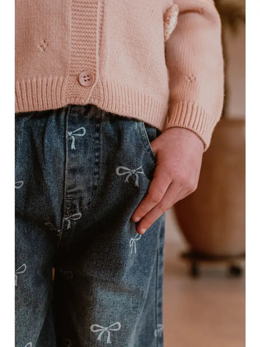 Jeans con fiocchetti jeans