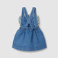 vestito in denim con volant vestito