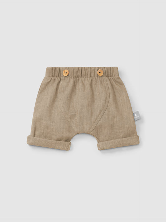 Pantaloncino in lino beige pantaloncino