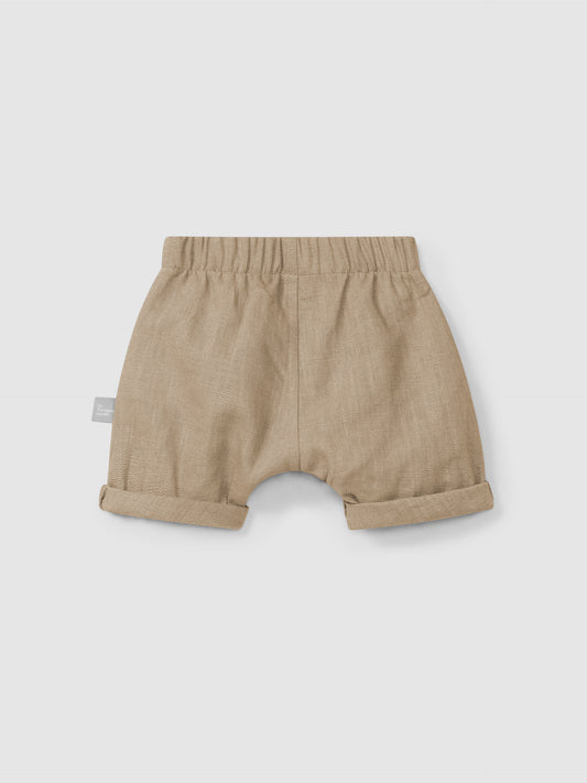Pantaloncino in lino beige pantaloncino