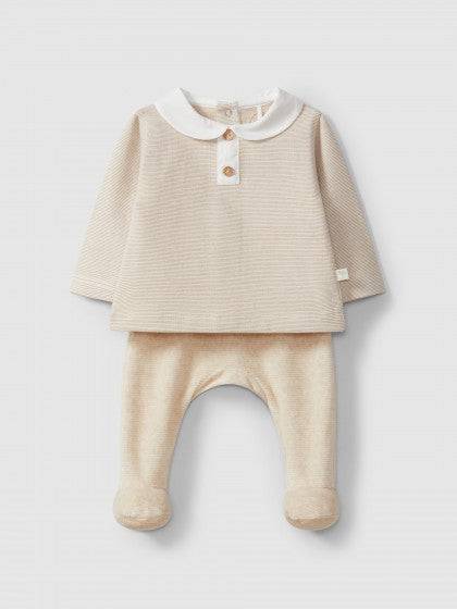 Tutina Neonato in Cotone Bio color beige