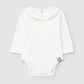 Body in cotone organico con colletto ricamato