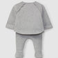 Set due pezzi neonato grigio set neonato