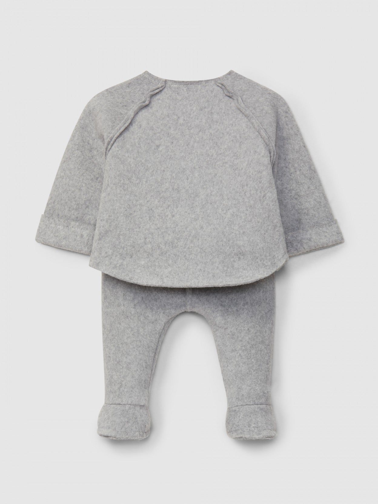 Set due pezzi neonato grigio set neonato