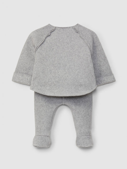 Set due pezzi neonato grigio set neonato