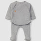 Set due pezzi neonato grigio set neonato