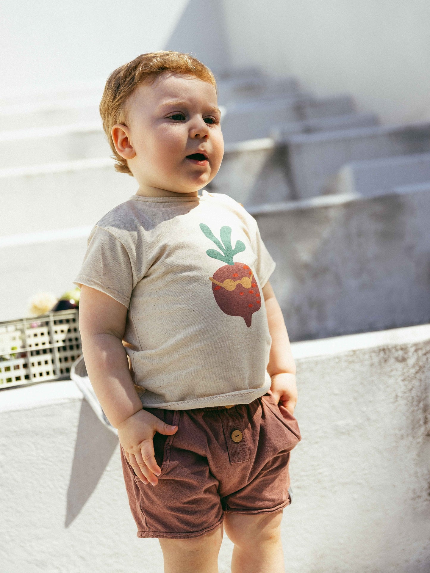 Shorts pull-up in jersey tinta unita pantaloncino
