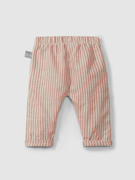Pantaloni pull up in tessuto rigato pantalone