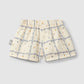 Shorts pull-up in cotone testurizzato stampato pantaloncino