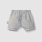 Shorts pull up in tessuto rigato pantalooncino