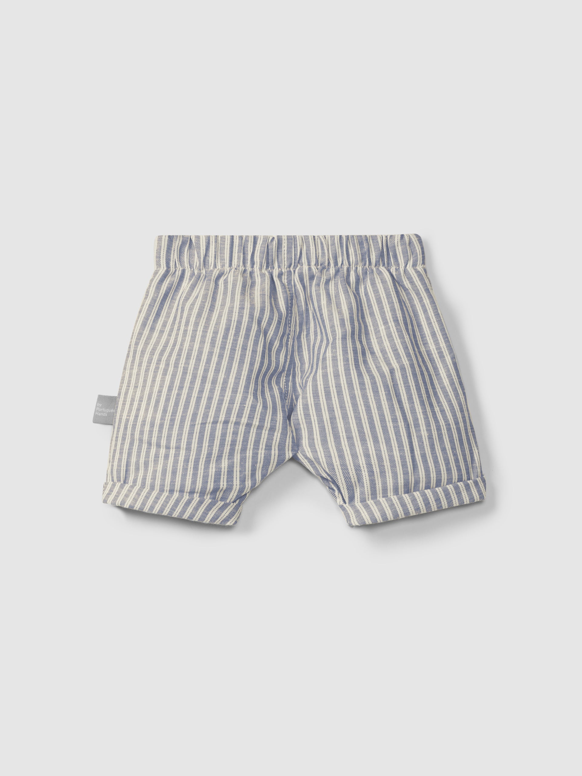 Shorts pull up in tessuto rigato pantalooncino
