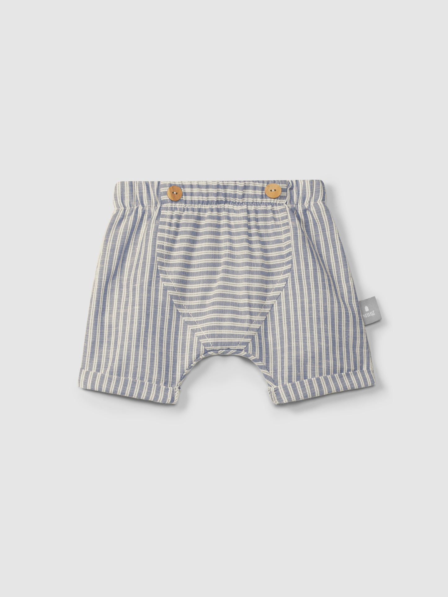 Shorts pull up in tessuto rigato pantalooncino