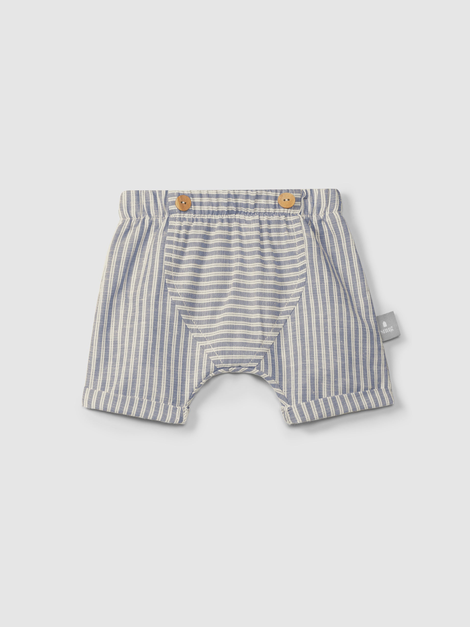 Shorts pull up in tessuto rigato pantalooncino