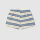 Shorts pull up rigati con taschino pantaloncino