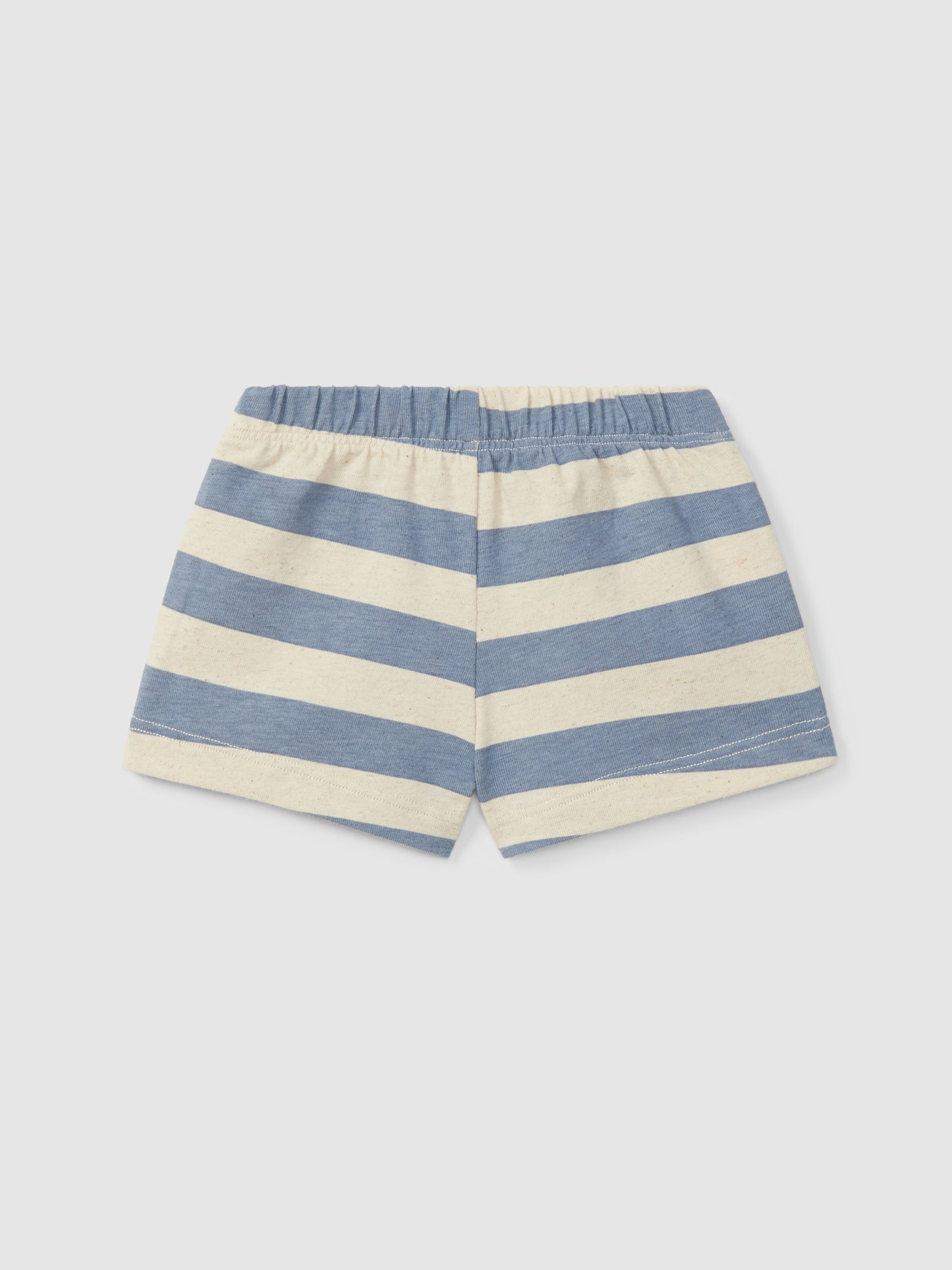 Shorts pull up rigati con taschino pantaloncino