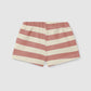 Shorts pull up rigati con taschino pantaloncino
