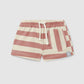 Shorts pull up rigati con taschino pantaloncino