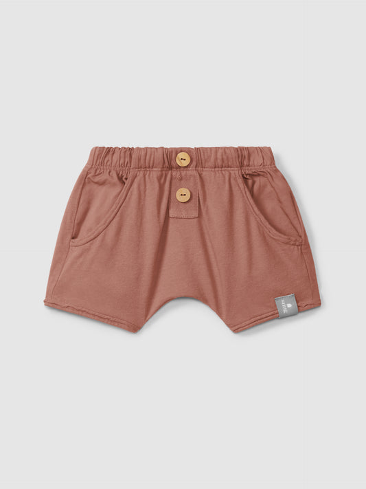 Shorts pull-up in jersey tinta unita pantaloncino