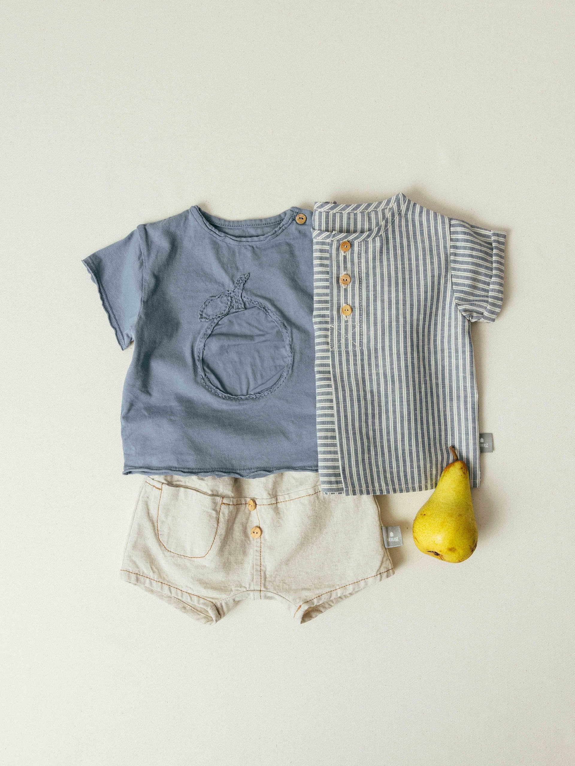 Shorts pull-up in stile organico con tasca pantaloncino
