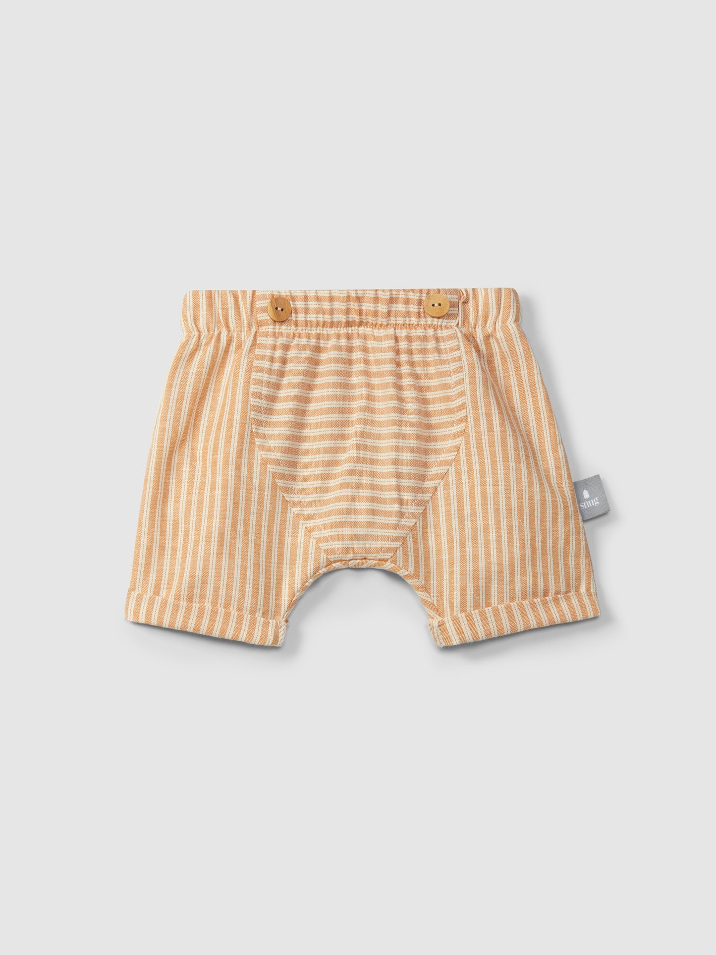 Shorts pull up in tessuto rigato pantaloncino