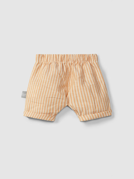 Shorts pull up in tessuto rigato pantaloncino