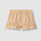 Shorts pull-up in tessuto rigato e dettaglio ricamo inglese pantaloncino