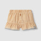 Shorts pull-up in tessuto rigato e dettaglio ricamo inglese pantaloncino
